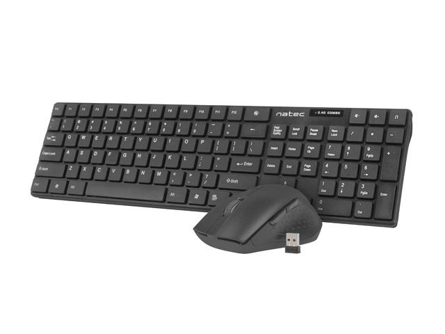 Keyboard Natec Wireless Stingray Multimedia w/Mouse 1600dpi