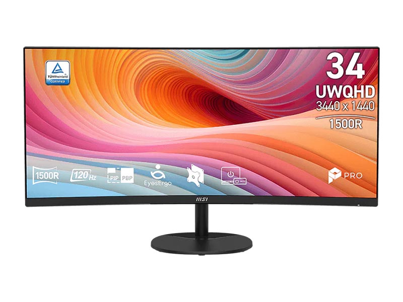 Monitor 34" MSI PRO MP341CQ E12 LED 120Hz, 3440x1440 UWQHD, HDMIx2, DP, Speakers, Curved, 21:9, VESA
