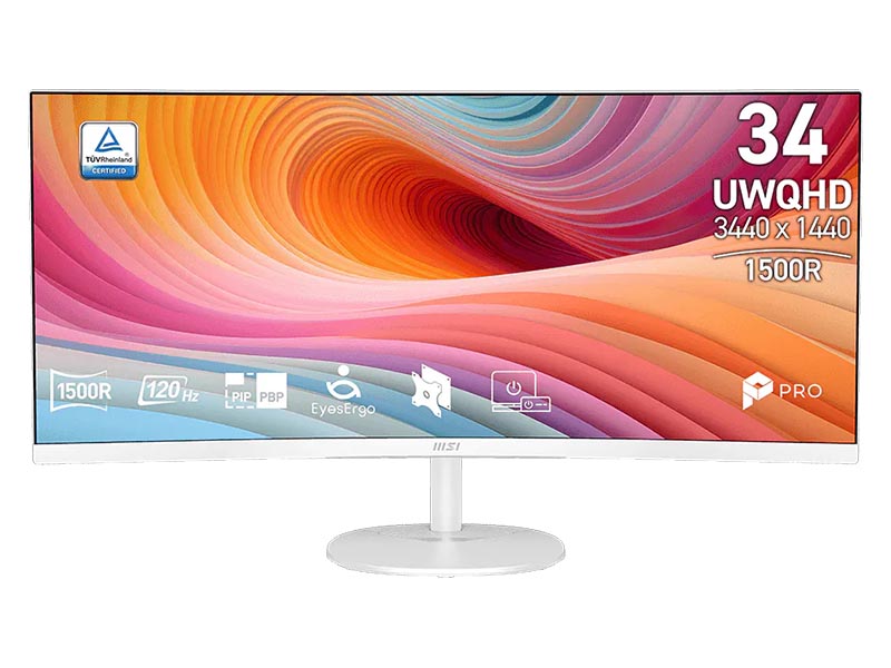 Monitor 34" MSI PRO MP341CQW E12 LED 120Hz, 3440x1440 UWQHD, HDMIx2, DP, Speakers, Curved, 21:9,VESA
