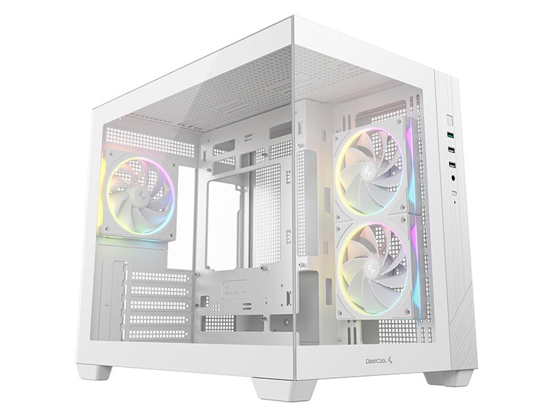 ATX Micro Case Deepcool CG330 3F White Panoramic Glass w/USB 3.0 x1 USB 2.0x2, 3x120mm ARGB Fans