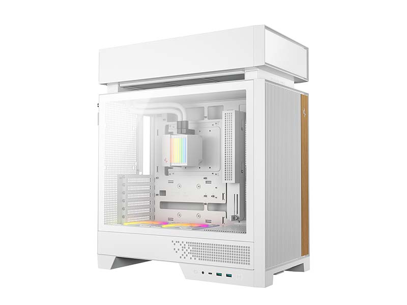 ATX Midi Tower Case Deepcool CL6600 White w/360 Liquid Cooling System, 2xUSB 3.0, 2x120mm ARGB Fans