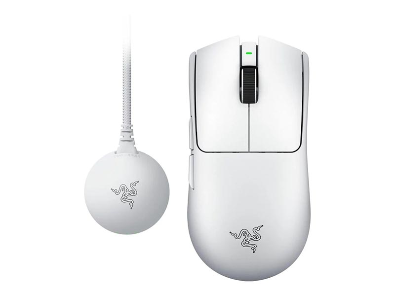 Mouse Razer Viper V4 Pro White HyperSpeed Wireless Gen-2 Focus Pro 50K Optical Sensor Gen-3