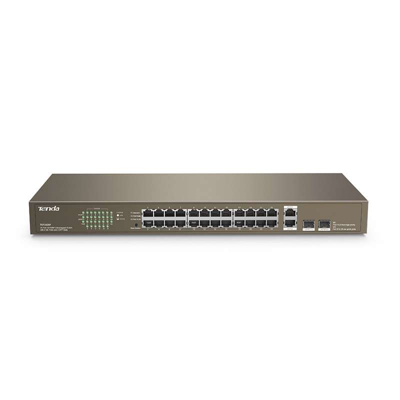 Tenda Switch 24port 10/100 + 2port Gigabit SFP Metal TEF1026F Rack mountable
