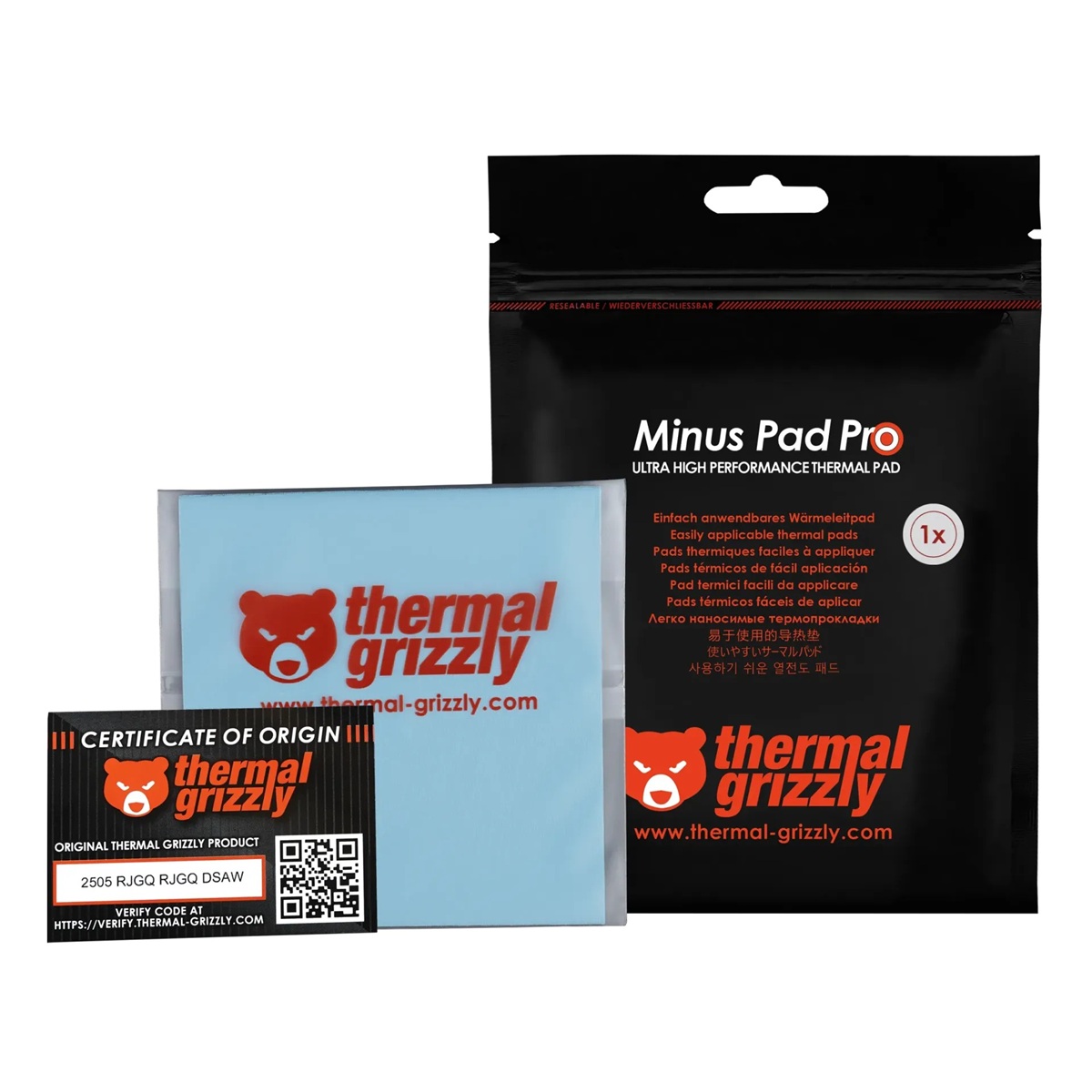 Thermal Pad Minus Pad Pro Thermal Grizzly - 100x100x0.5 mm