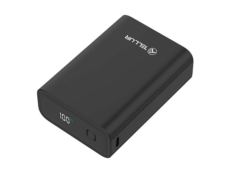 Power Bank Tellur PD702 Compact Pro 20000mAh Type-C PD20W + USB QC 3.0 22.5W LCD Black