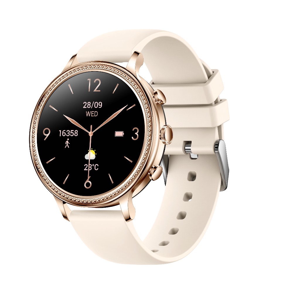 North Edge Healthcare Watch V60 Amoled Gold with Screen Health Monitoring, Bluetooth Call