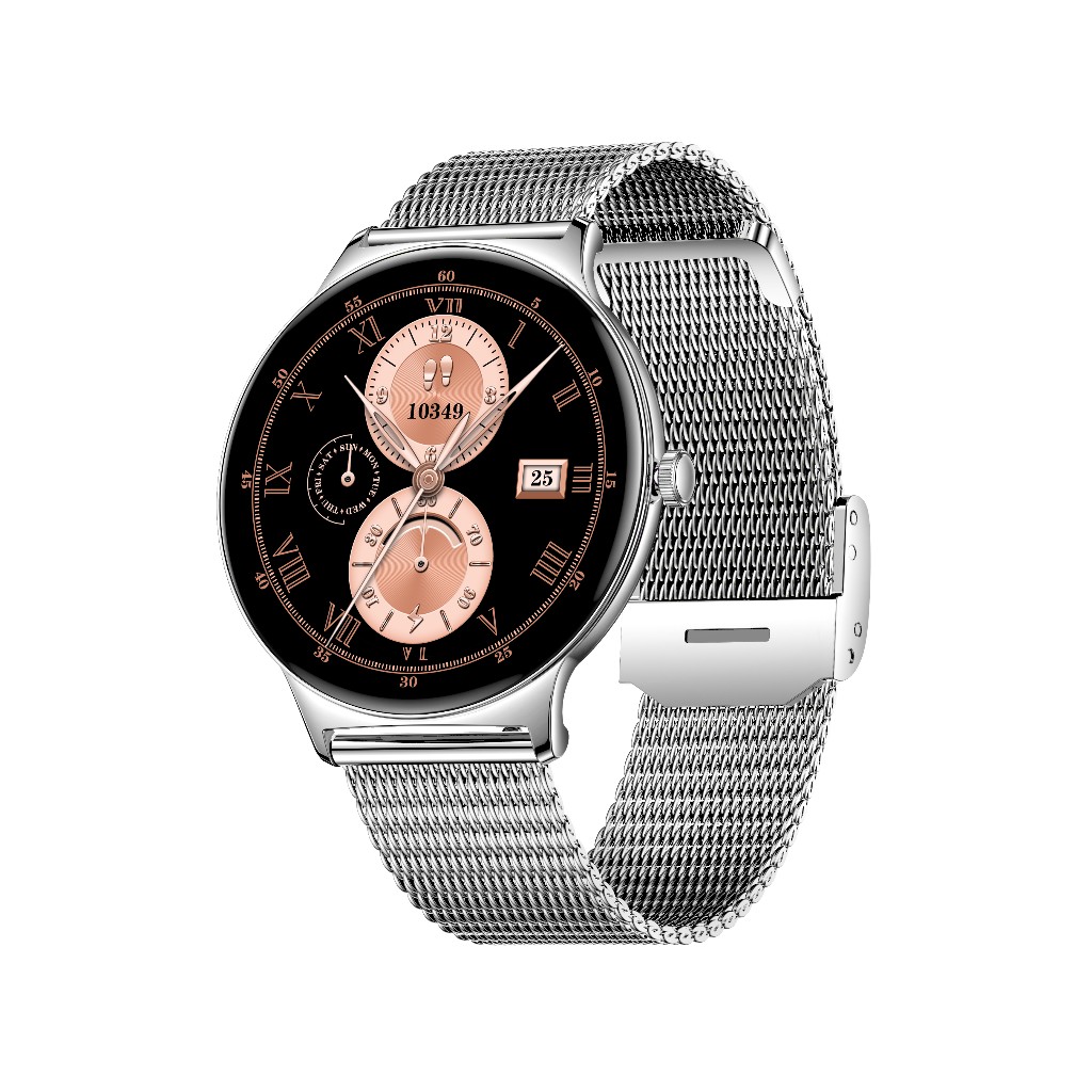 North Edge Healthcare Watch V89 Amoled Silver Steel with Screen Health Monitoring, Bluetooth Call