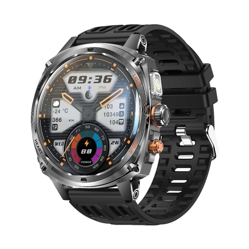 North Edge Healthcare Watch V95 Amoled Black with Screen Health Monitoring, Bluetooth Call