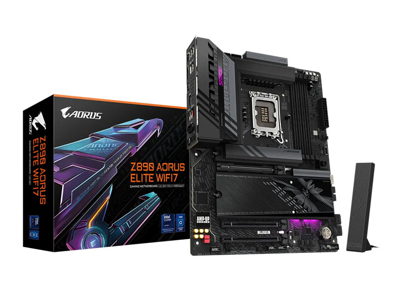 MB Gigabyte Z890 AORUS ELITE WIFI7 LGA1851 DDR5 9200MHz OC/4xM.2/BT 5.4/2.5Gb/PCIe5.0/HDMI/DP/Type-C